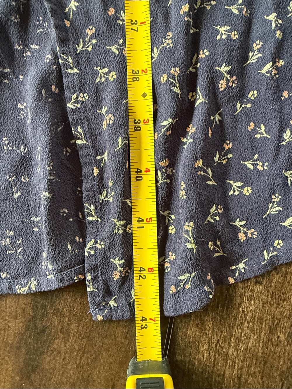 Madewell Navy Floral V-Neck Button-Down Dress - Picture 10 of 10